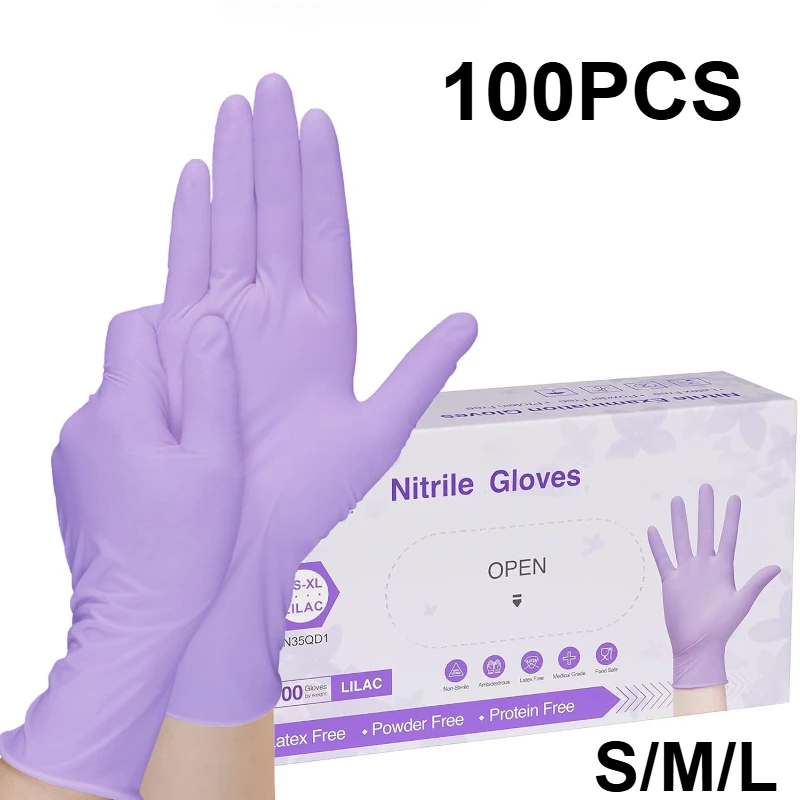10-100pcs Disposable Purple Ni - đánh giá và giá Medical Gloves